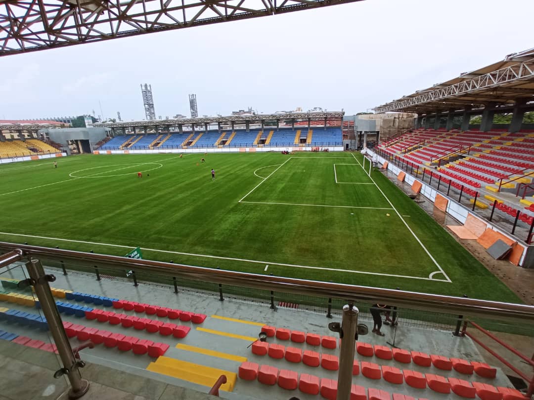 Stadium pitch and stands